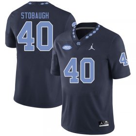 #40 Ben Stobaugh Men's Tar Heels Fashion NCAA Football Jerseys - Black - 97857621