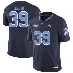 #39 Graham Eklund Men's Tar Heels Fashion NCAA Football Jerseys - Black - 93905778