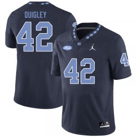 #42 Nick Quigley Men's Tar Heels Fashion NCAA Football Jerseys - Black - 93282968