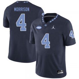 #4 Trey Morrison Men's Tar Heels Fashion NCAA Football Jerseys - Black - 17567442