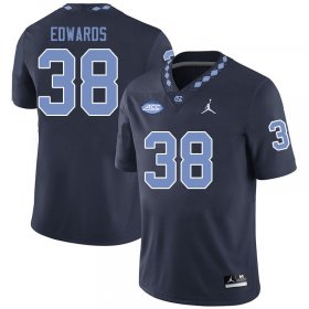 #38 Val Edwards Men's Tar Heels Fashion NCAA Football Jerseys - Black - 69366146