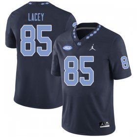 #85 Bob Lacey Men's Tar Heels Fashion NCAA Football Jerseys - Navy - 81309436