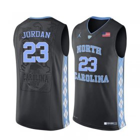 #23 Michael Jordan Men's Tar Heels Popular NCAA Basketball Jerseys - Black - 31427996