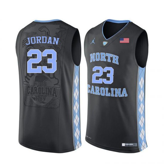 #23 Michael Jordan Men\'s Tar Heels Popular NCAA Basketball Jerseys - Black - 31427996