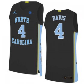 #4 RJ Davis Men's Tar Heels Popular NCAA Basketball Jerseys - Black - 32773821