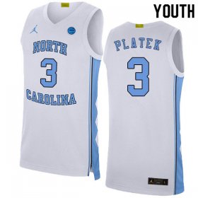 #3 2020 Andrew Platek Youth Tar Heels Popular NCAA Basketball Jerseys - White - 83998553