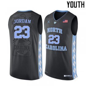 #23 Michael Jordan Youth Tar Heels Popular NCAA Basketball Jerseys - Black - 14043325